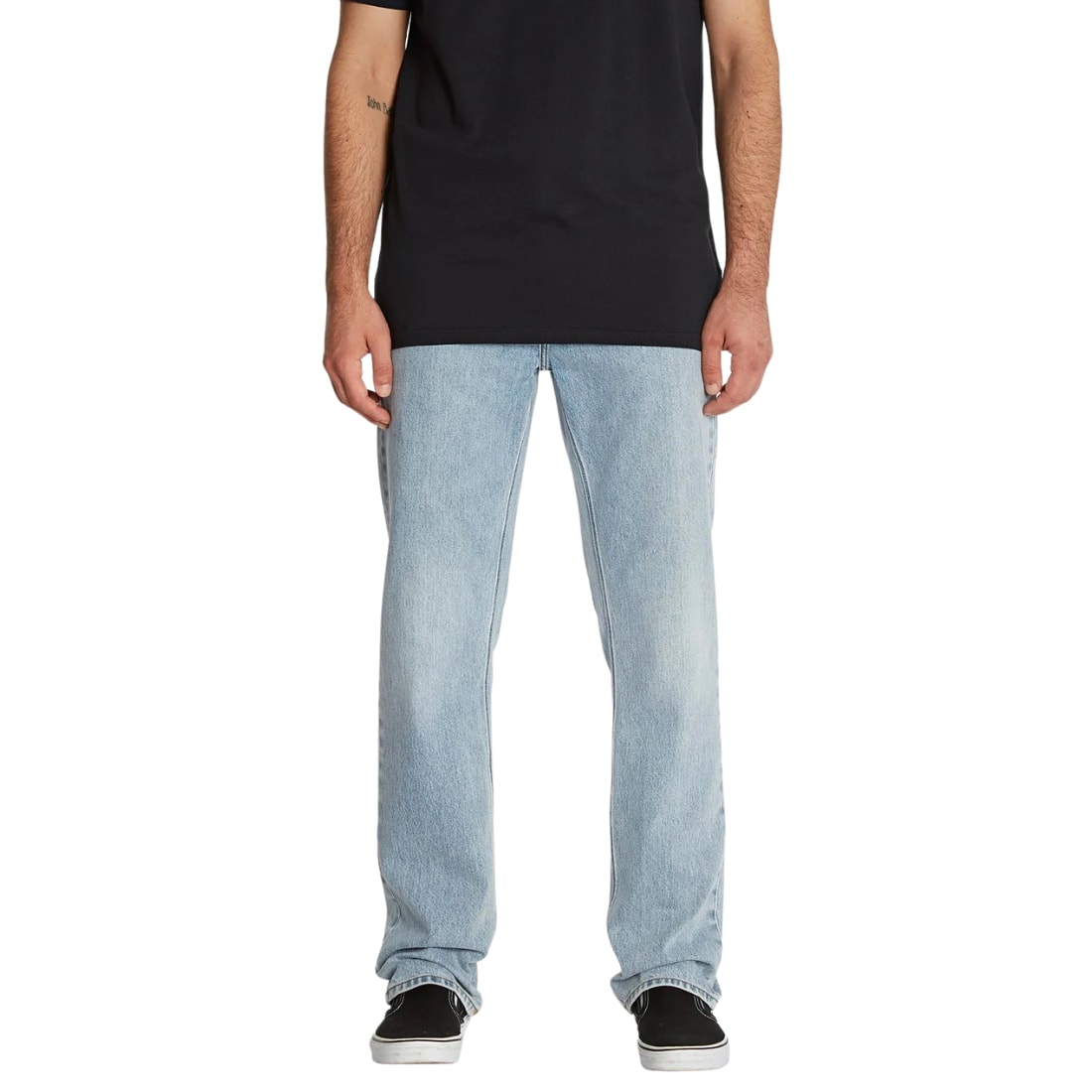 Volcom Solver Denim - Heavy Worn Faded - Mens Regular/Straight Denim Jeans by Volcom