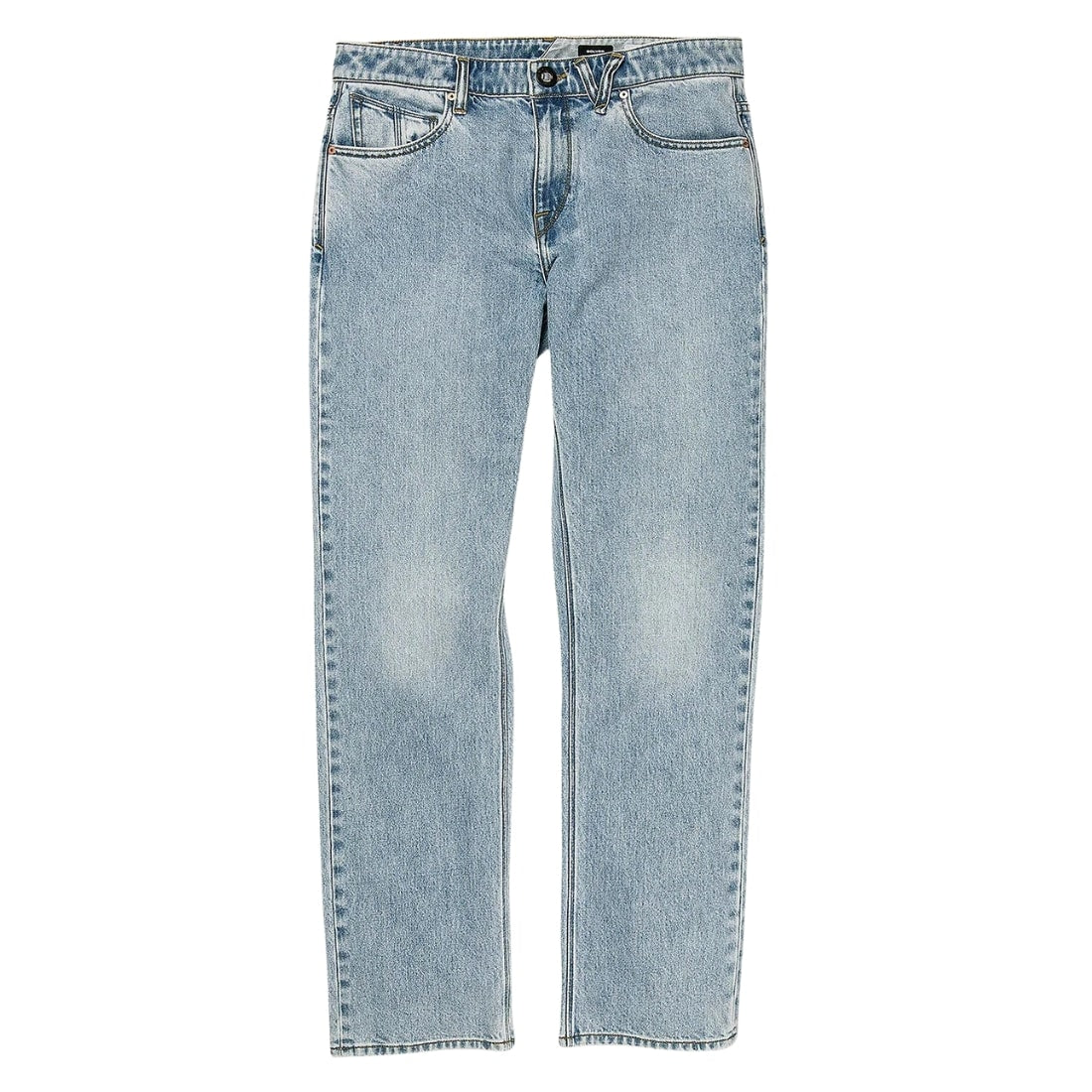 Volcom Solver Denim - Heavy Worn Faded - Mens Regular/Straight Denim Jeans by Volcom