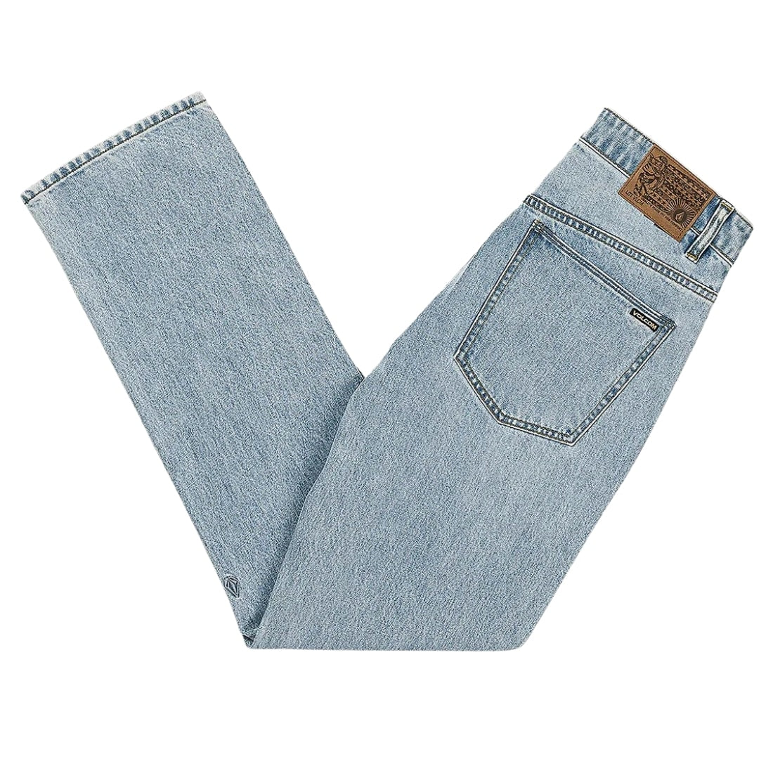 Volcom Solver Denim - Heavy Worn Faded - Mens Regular/Straight Denim Jeans by Volcom