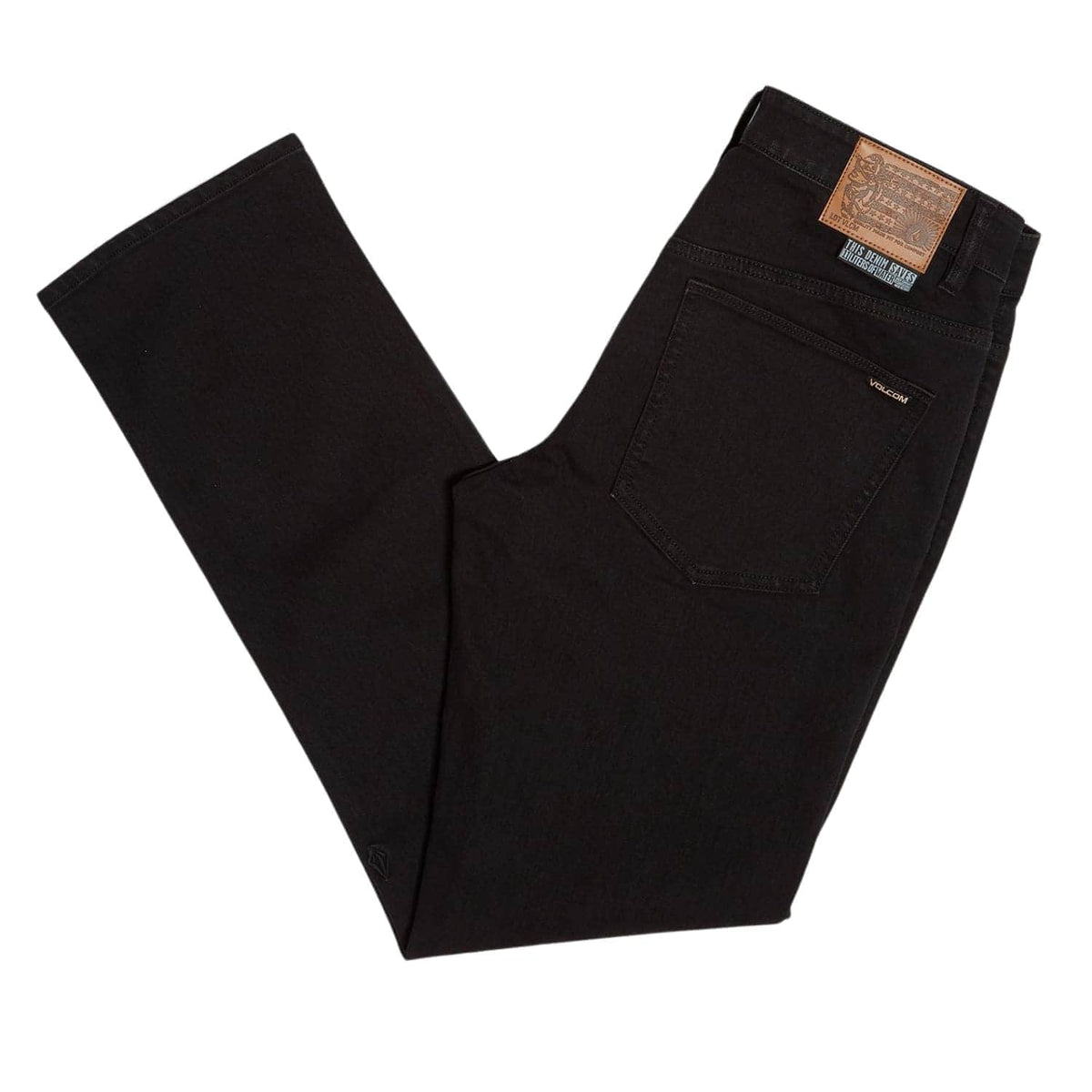 Volcom Solver Denim Jeans - Black Out - Mens Regular/Straight Denim Jeans by Volcom