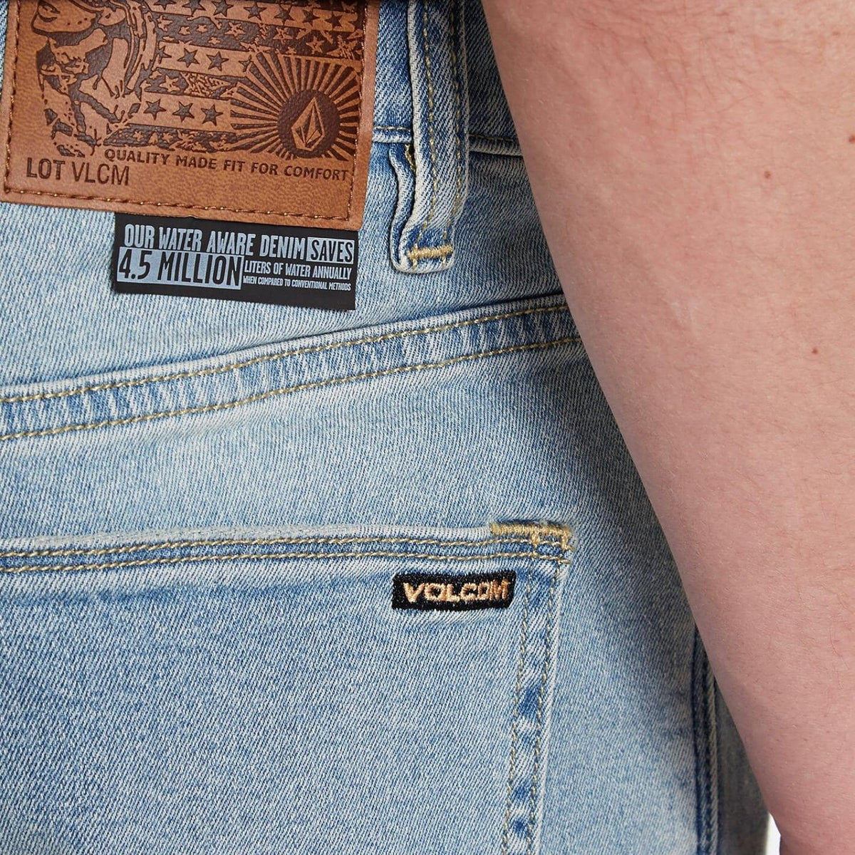 Volcom Solver Denim Shorts - Worker Indigo Vintage