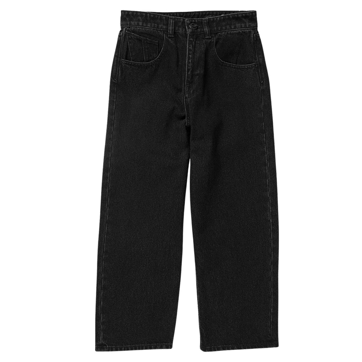 Volcom Youth Boys Billow Relaxed Fit Denim Jeans - Black - Boys Relaxed/Loose Denim Jeans by Volcom