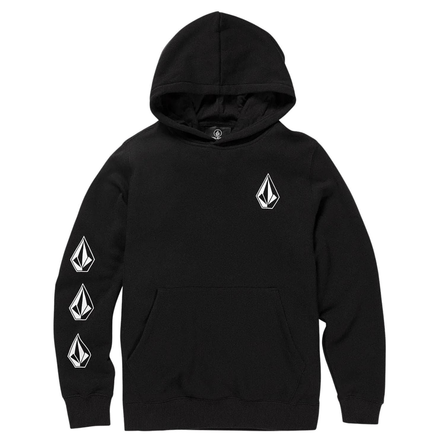 Volcom Youth Boys Iconic Stone Pullover Hoodie - Black