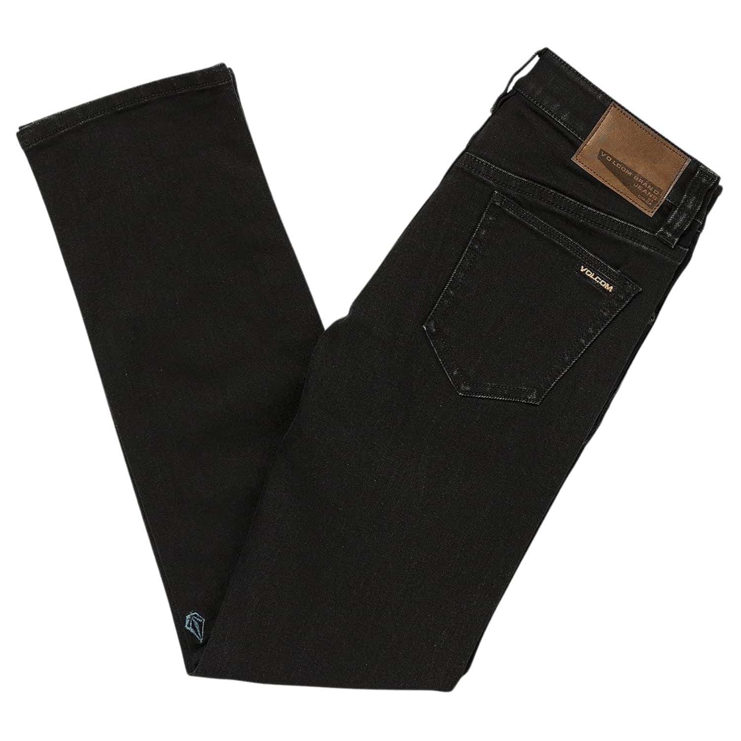 Volcom Youth Boys Vorta Denim Jeans - Blackout - Boys Regular/Straight Denim Jeans by Volcom