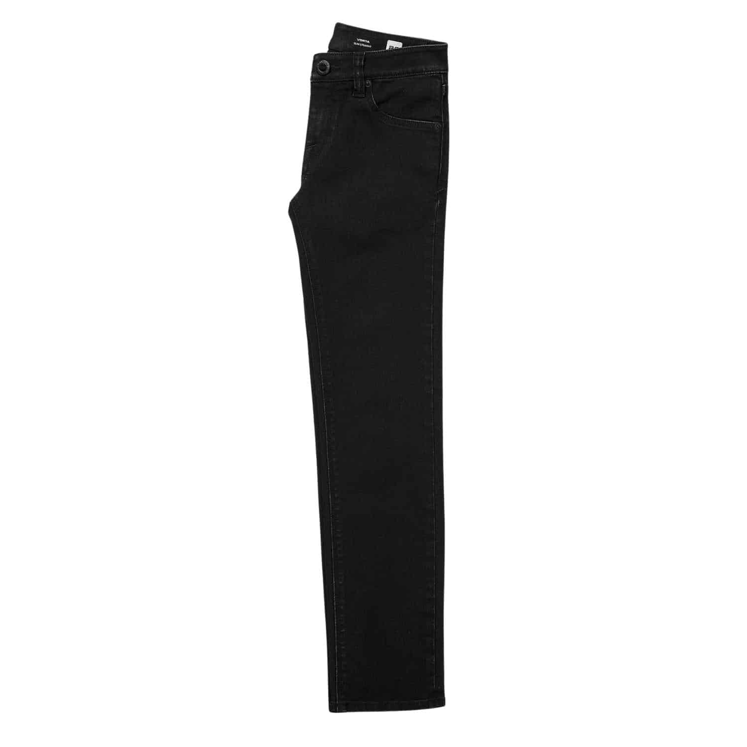Volcom Youth Boys Vorta Denim Jeans - Blackout - Boys Regular/Straight Denim Jeans by Volcom