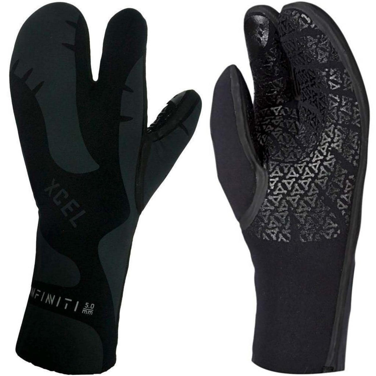Xcel 5mm Infiniti 3-Finger Wetsuit Gloves 2022 - Black - Mitten Wetsuit Gloves by Xcel