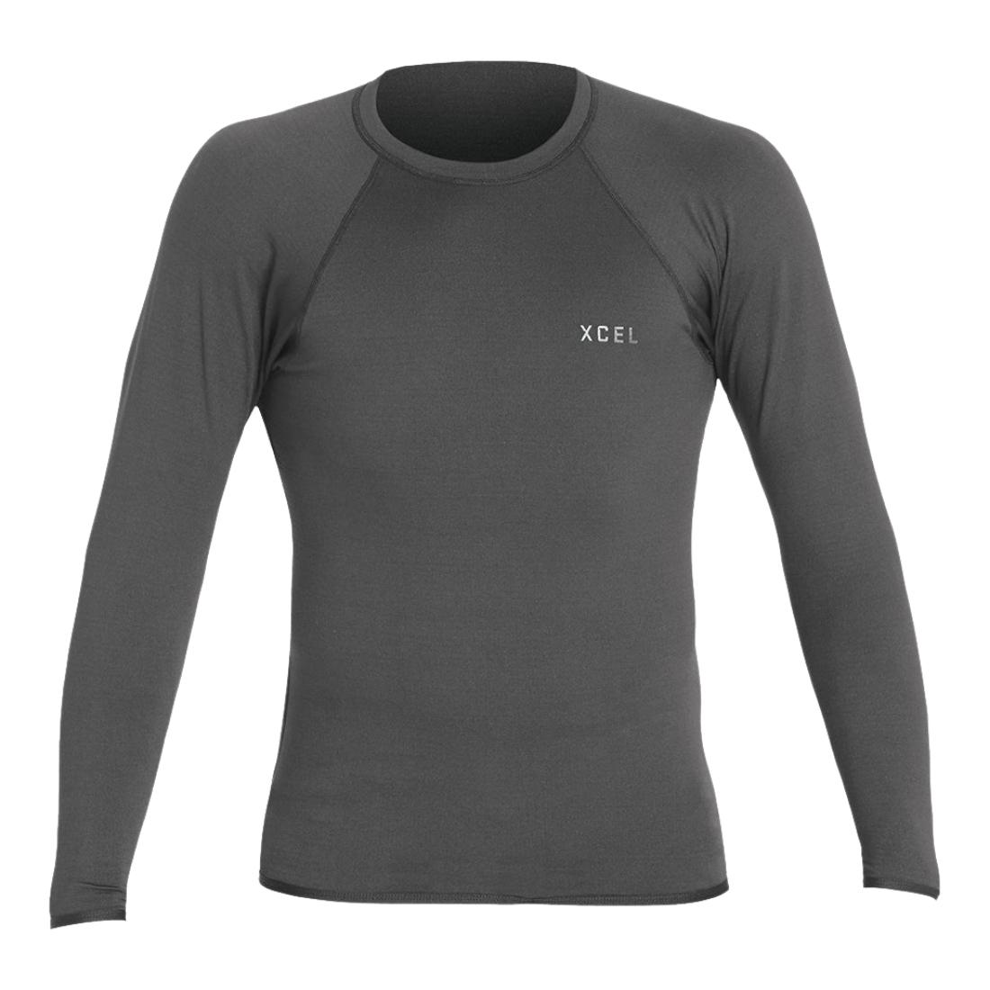 Xcel Insulate-X Longsleeve Thermal Rashvest - Graphite - Mens Thermal Rash Vest by Xcel