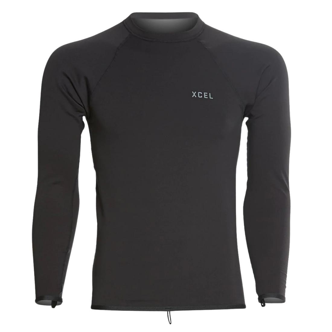 Xcel Mens Insulate-X Thermal Longsleeve Rashvest - Black - Mens Thermal Rash Vest by Xcel