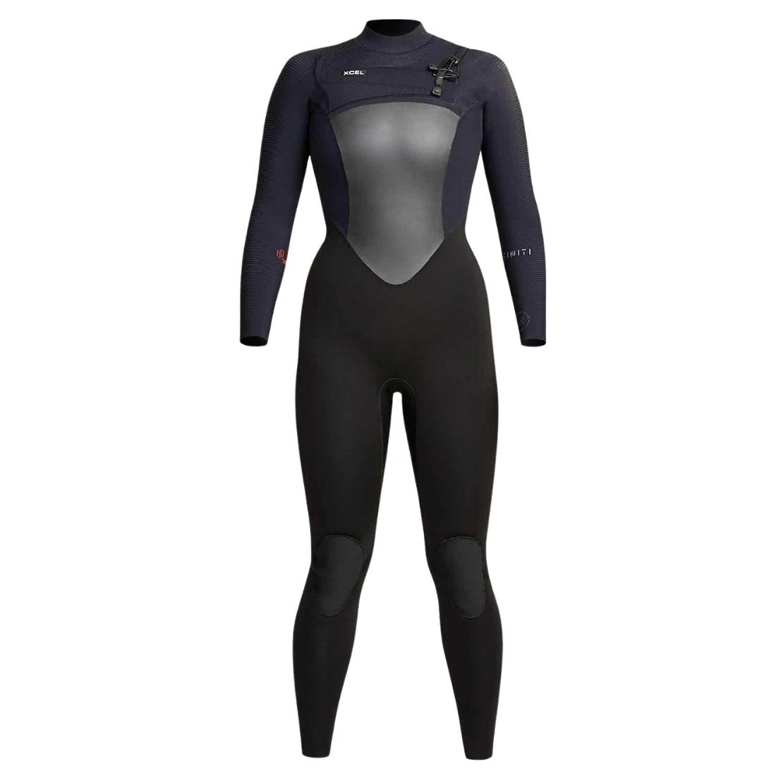 Xcel Womens 5/4mm Infiniti Chest Zip Wetsuit - Black - Womens Full Length Wetsuit by Xcel