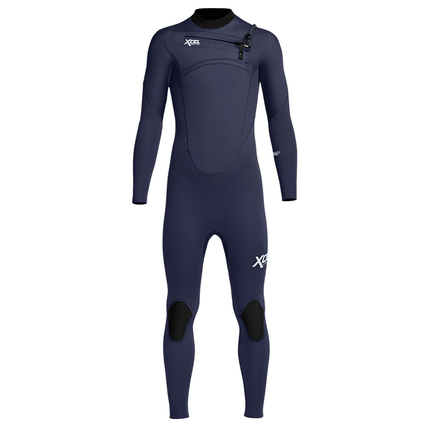 Xcel Youth Comp 3/2mm Kids Chest Zip Wetsuit - Midnight Blue - Kids Full Length Wetsuit by Xcel