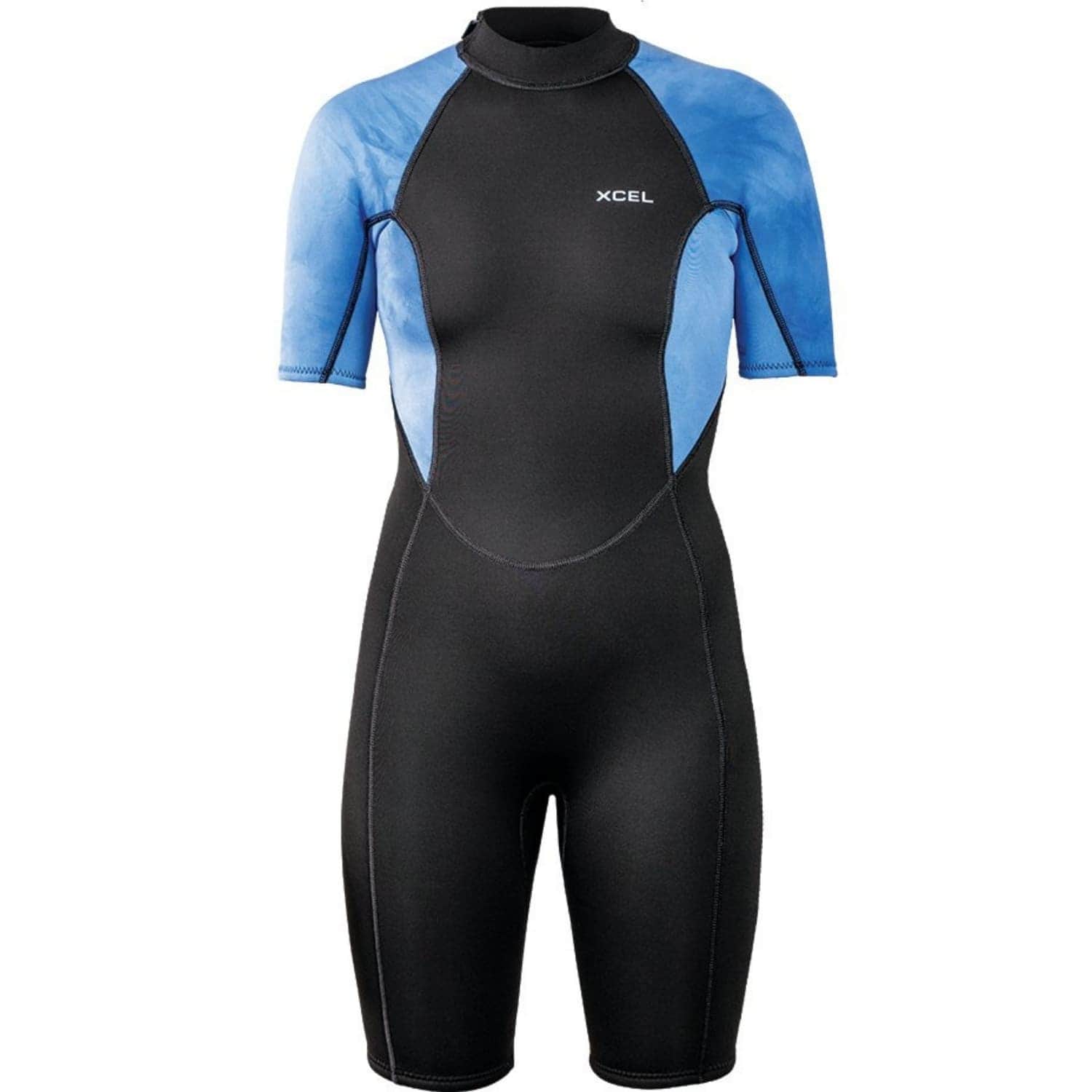 Xcel Womens 2mm Axis Spring Shorty Wetsuit - Graphite/Tie Dye