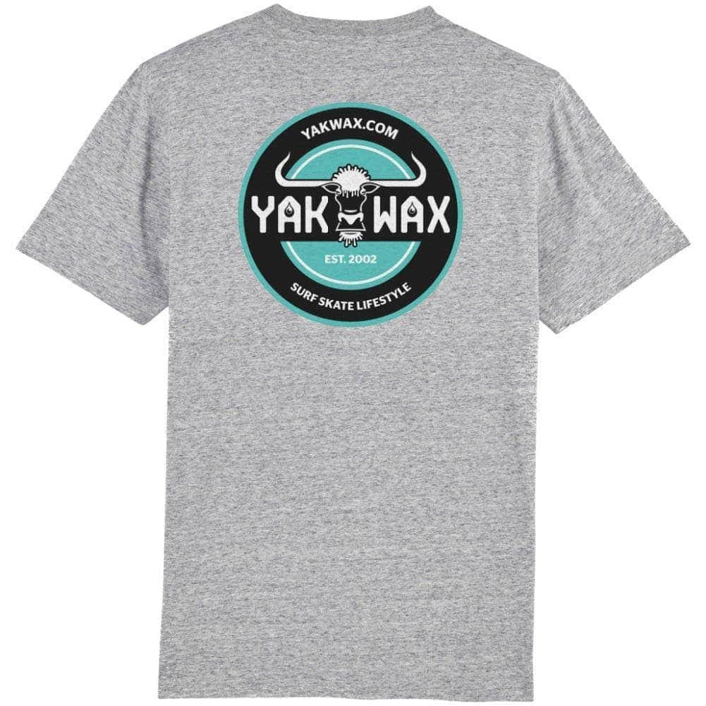 Yakwax Est. 2002 T-Shirt Heather Grey - Mens Graphic T-Shirt by Yakwax