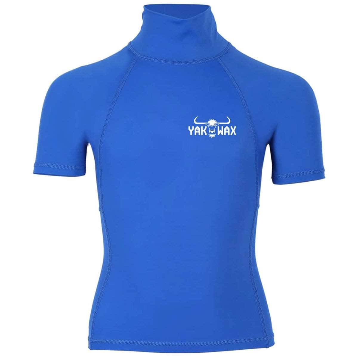 Yakwax Youth Kids OG Logo Short Sleeve UV Rash Vest - Blue - Kids UV Rash Vest by Yakwax