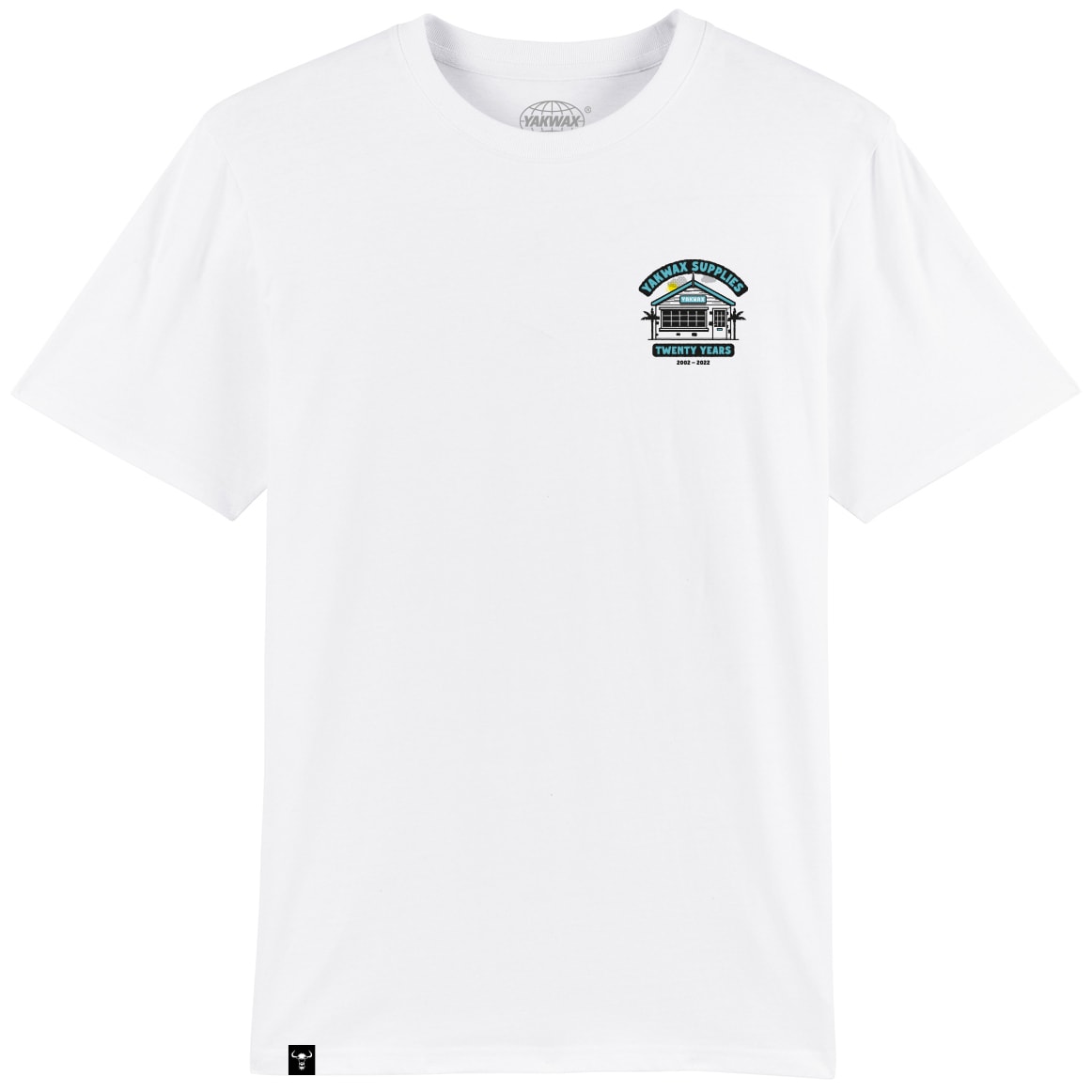 Yakwax 20 Year Anniversary T-Shirt - White - Mens Graphic T-Shirt by Yakwax