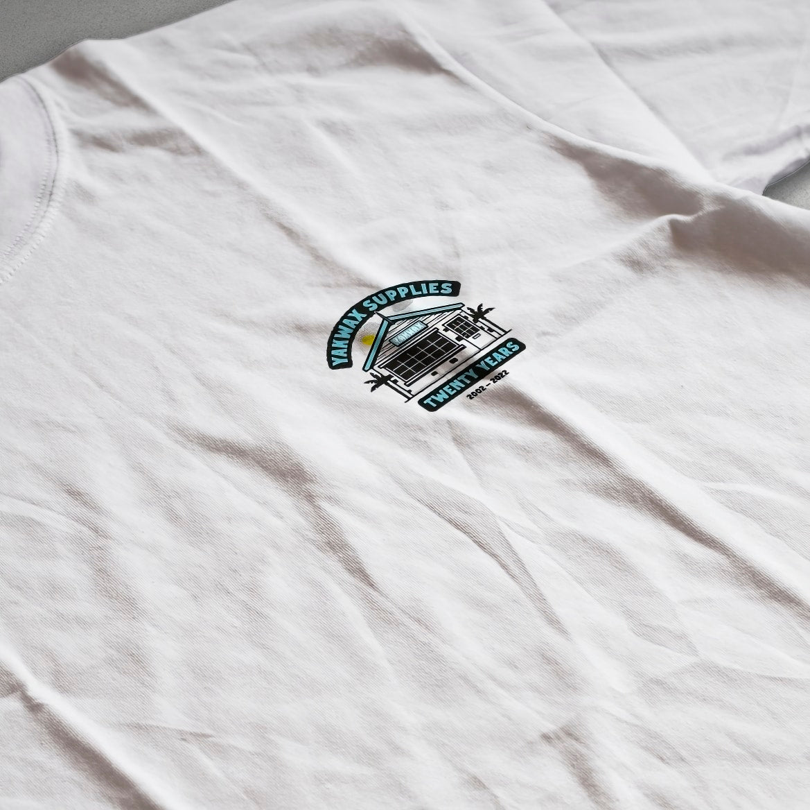 Yakwax 20 Year Anniversary T-Shirt - White - Mens Graphic T-Shirt by Yakwax