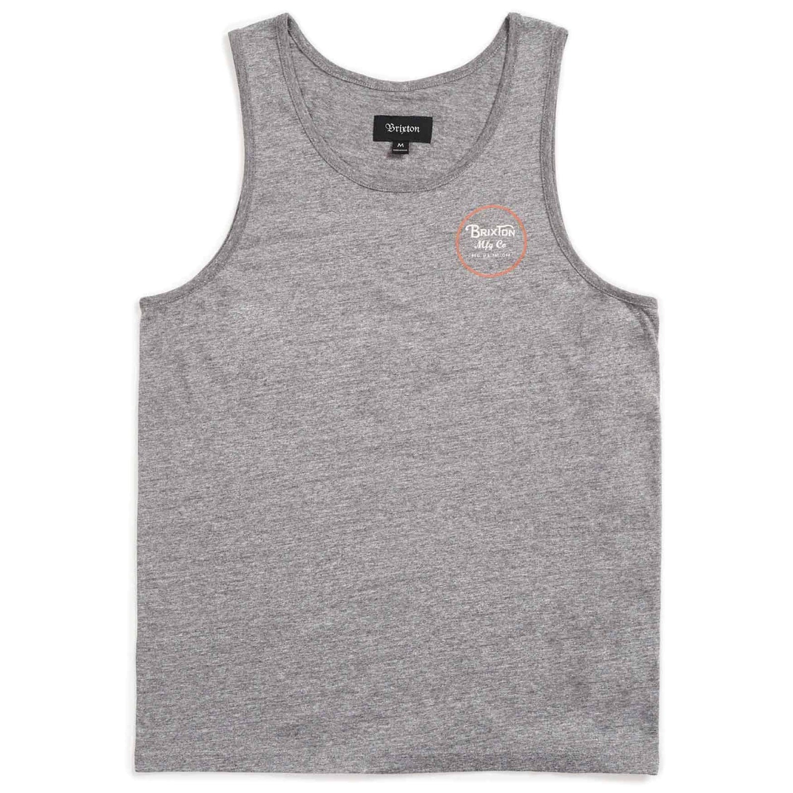 Brixton Wheeler Tank Top Vest - Heather Grey Henna Mens Surf Brand Vest/Tank Top by Brixton