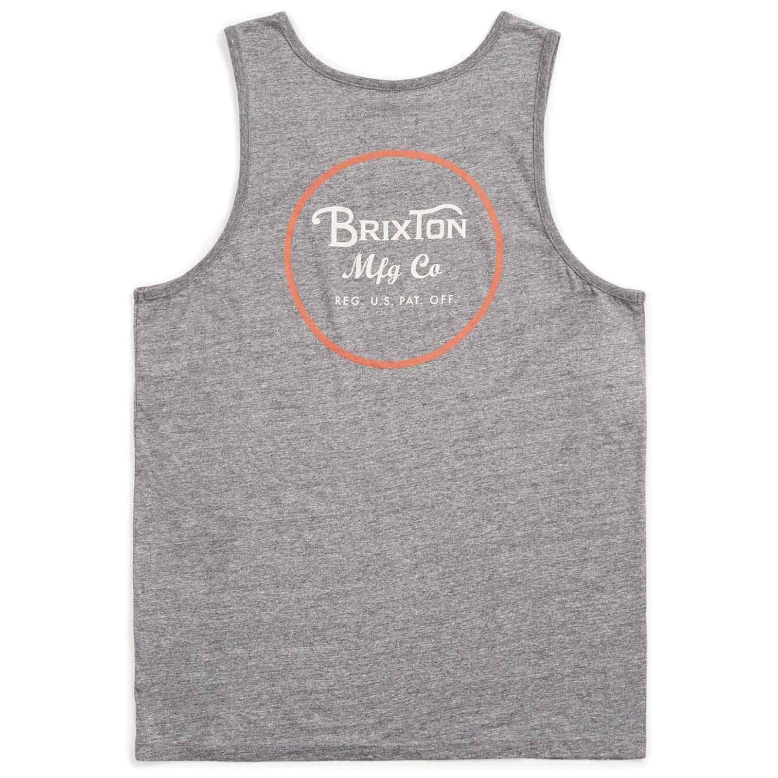 Brixton Wheeler Tank Top Vest - Heather Grey Henna Mens Surf Brand Vest/Tank Top by Brixton