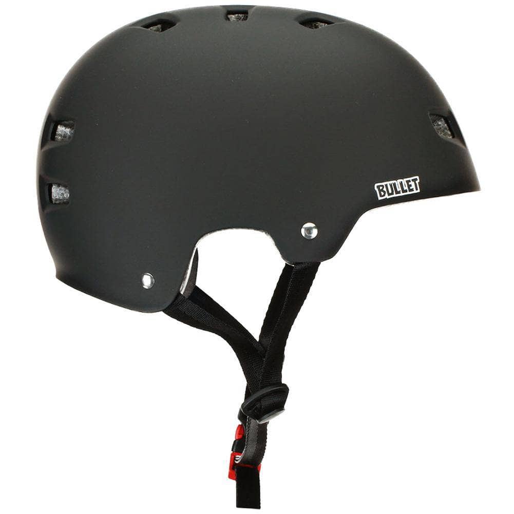 Bullet Adults Deluxe Skateboard Helmet - Matt Black Skateboard Helmet by Bullet S/M (54-57cm)