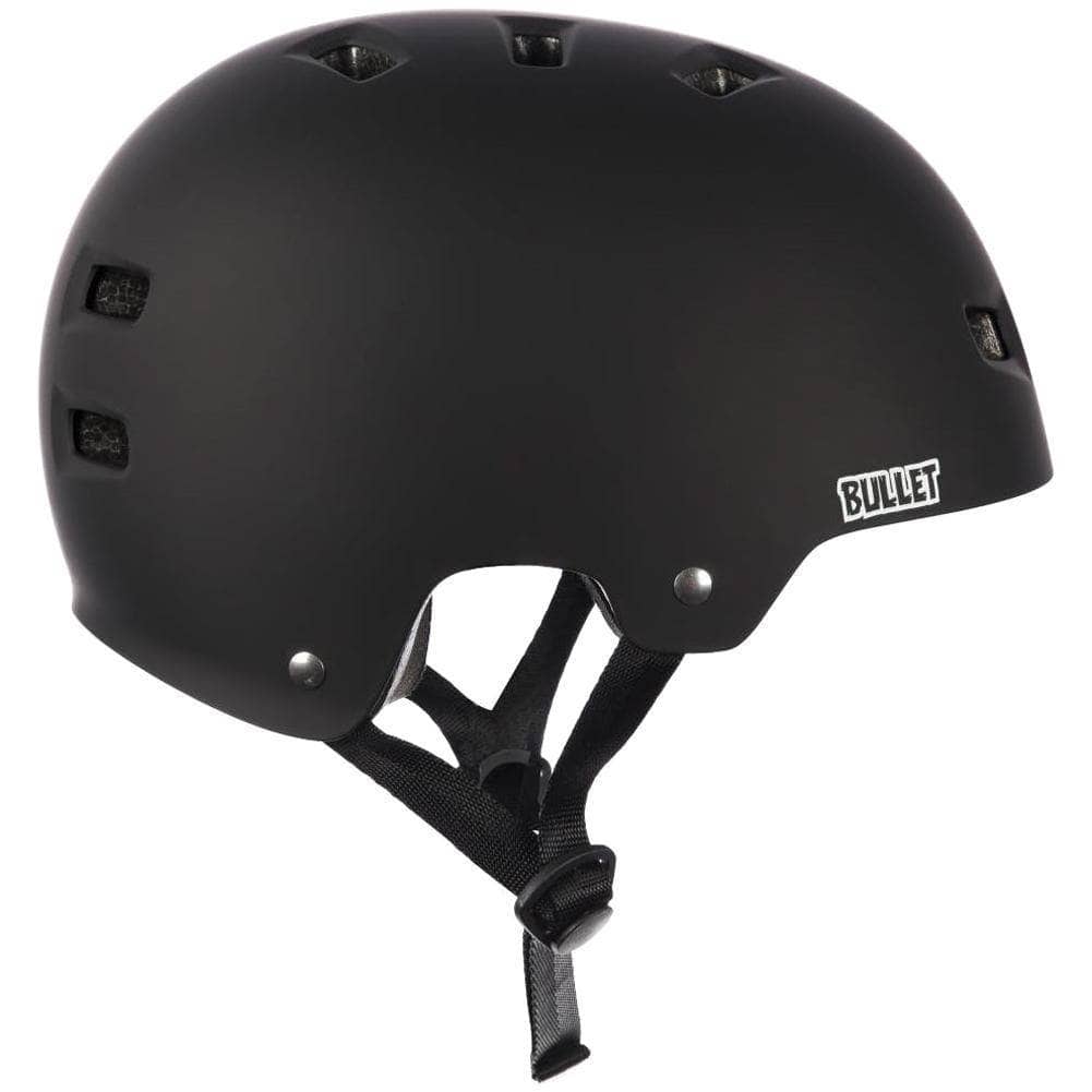 Bullet Grom Kids Deluxe Skateboard Helmet - Matt Black Skateboard Helmet by Bullet