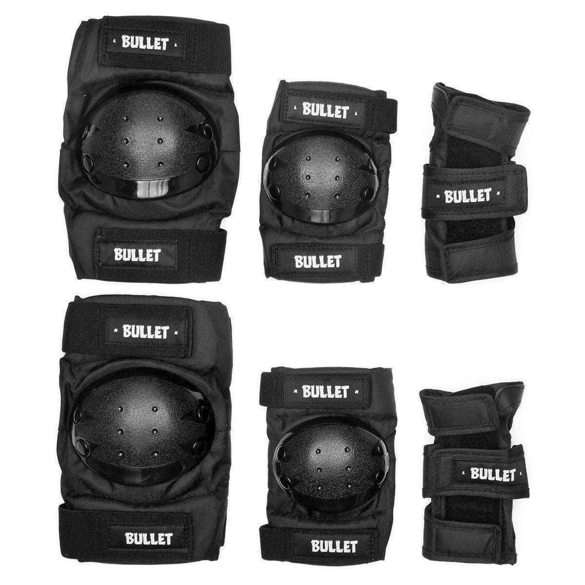 Bullet Junior Skateboard Pad Set Skateboard Pad Sets by Bullet Black / L (large)
