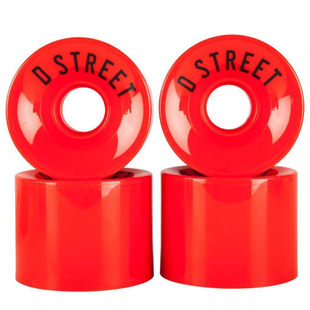 D Street 59 Cent 59mm 78A Cruiser Skateboard Wheels - Red Skateboard Wheels by D Street 59mm