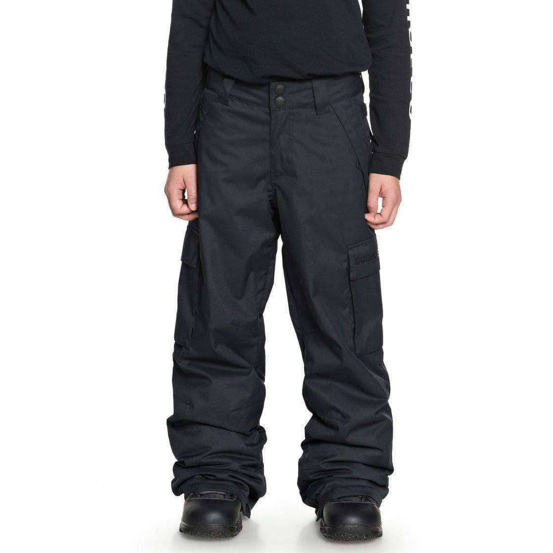 DC Boys Banshee Kids Snow Pants - Black Kids Snowboard/Ski Pants/Trousers by DC