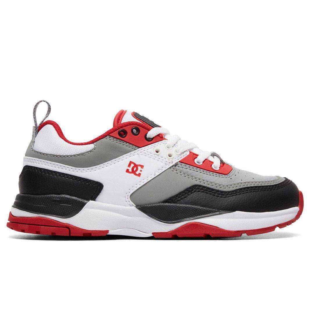 DC Boys E.Tribeka SE Shoes - White Grey Red Boys Skate Shoes by DC