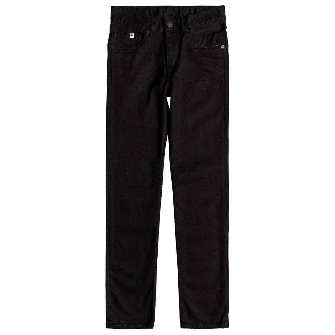 DC Boys Worker Slim Stretch Denim - Black Rinse Boys Skinny Denim Jeans by DC