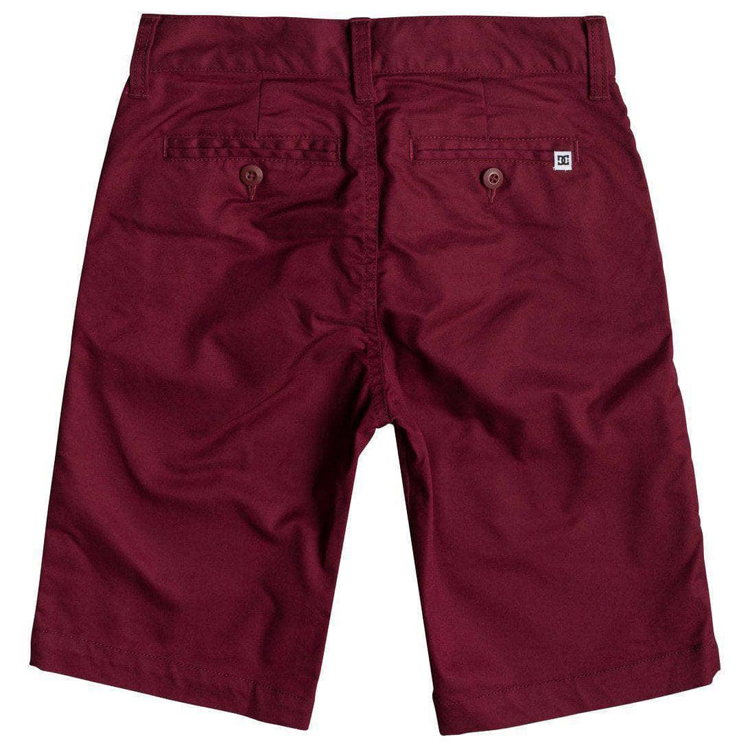 DC Boys Worker Straight 18.5 Chino Shorts - Cabernet Boys Chino Shorts by DC