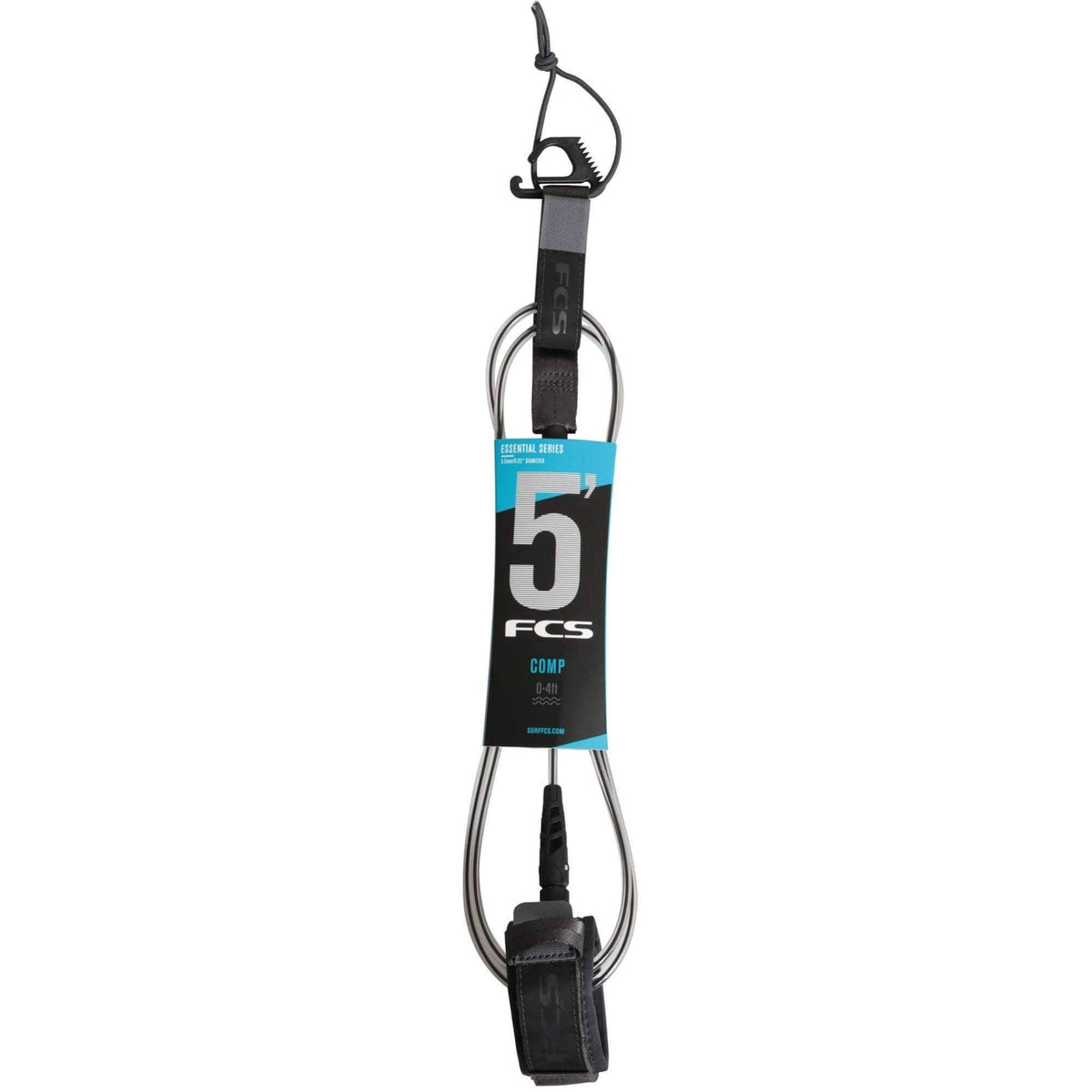 FCS 5ft Comp Essential Series Leash 5ft Surfboard Leash by FCS