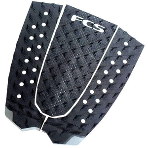 FCS T-3 Black/Charcoal Tail Pad Surfboard Grip 3 Piece Tail Pad by FCS