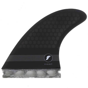 Futures F8 Honeycomb Large Thruster Surfboard Fins - Smoke Black White Futures Single Tab Fins by Futures Large Fins