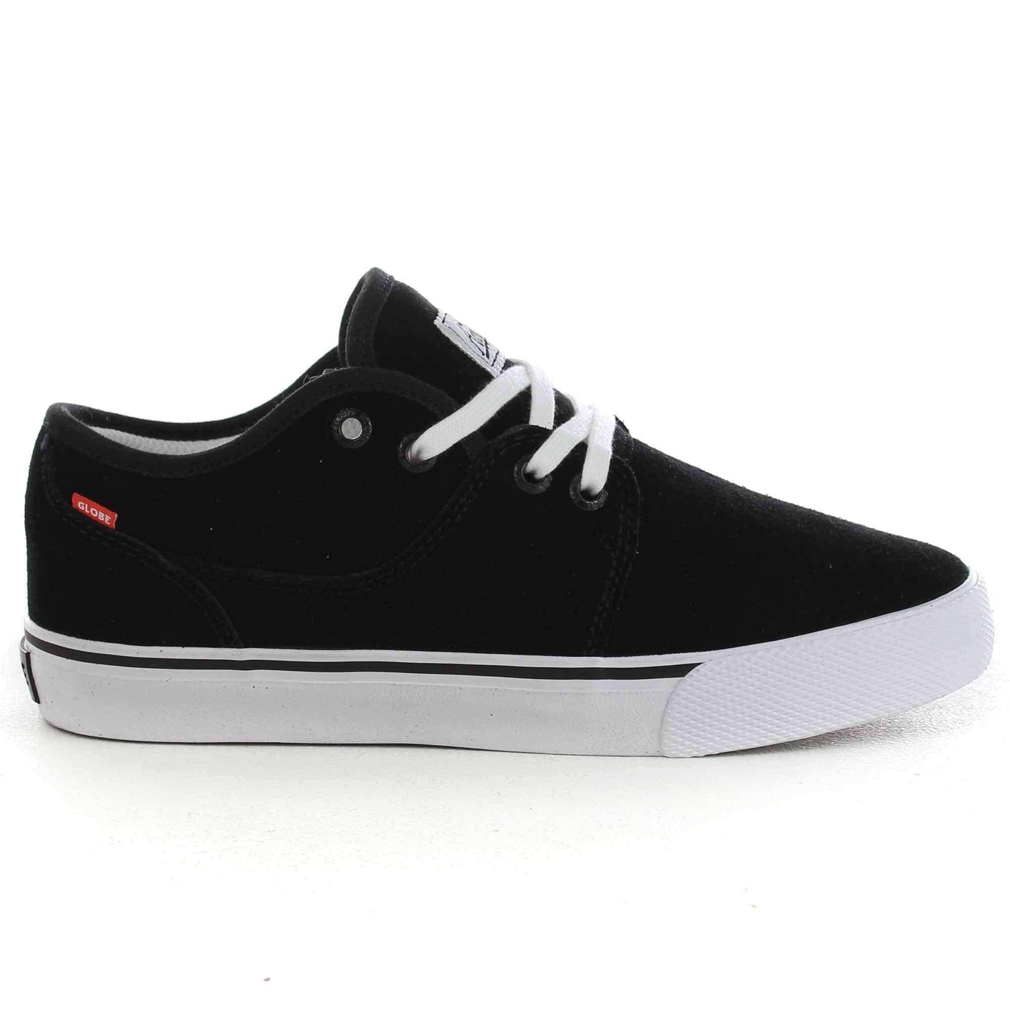 Globe Mahalo Kids Shoes in Black White Boys Skate Shoes by Globe