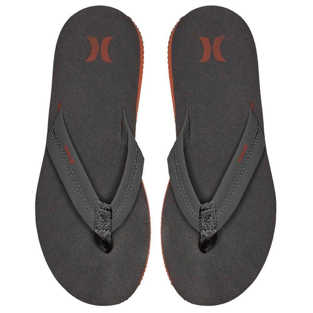 Hurley Lunar Sandal - Dark Grey Mens Flip Flops by Hurley