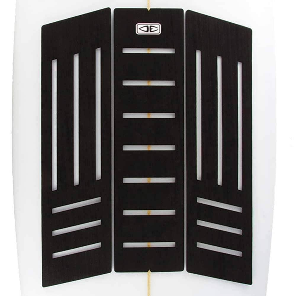Ocean & Earth Down The Line Centre Front Foot Surfboard Deck Grip in Black 3 Piece Tail Pad by Ocean and Earth