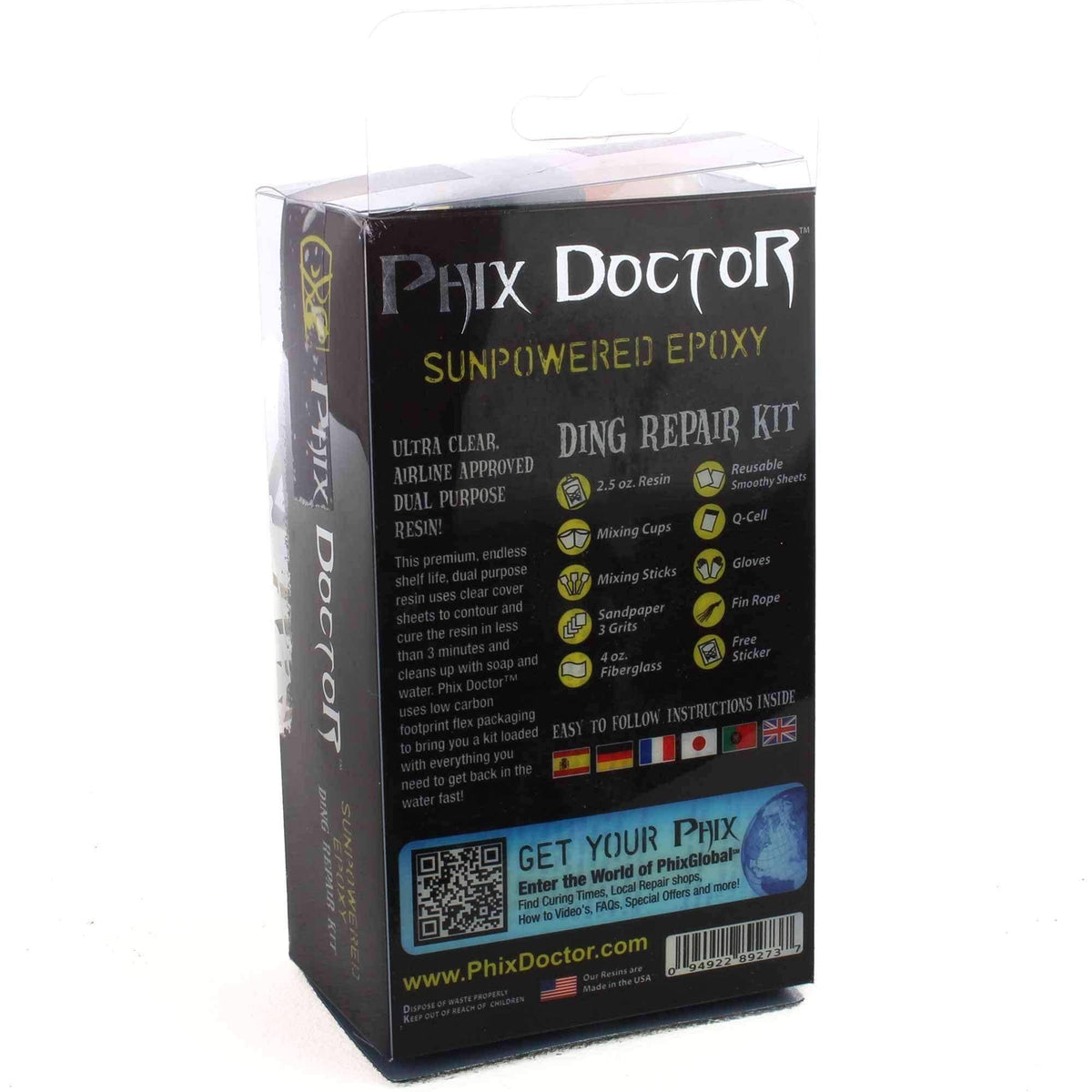 Phix Doctor Sunpowered Epoxy Repair Kit Standard 2.5oz Epoxy Resin Surfboard Repair by Phix Doctor 2.5oz