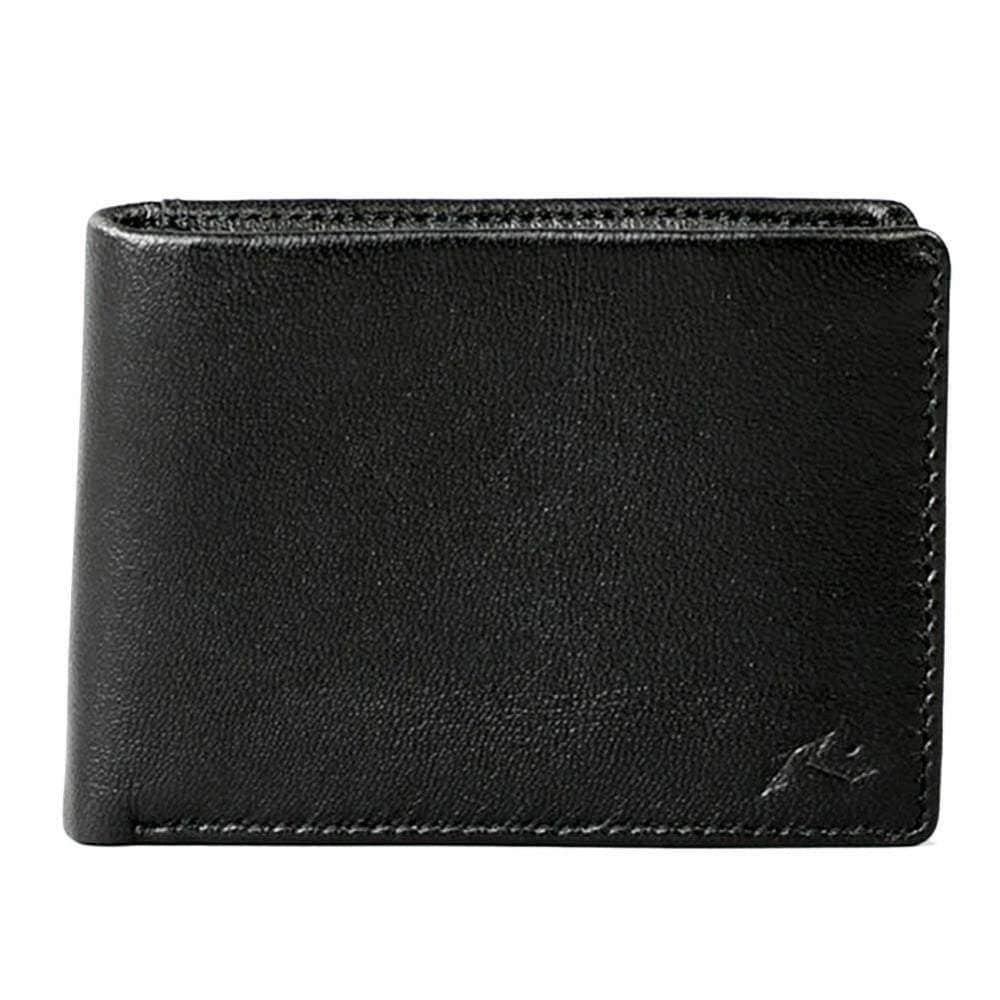 Rusty Ground Leather Wallet in Black Mens Wallet by Rusty