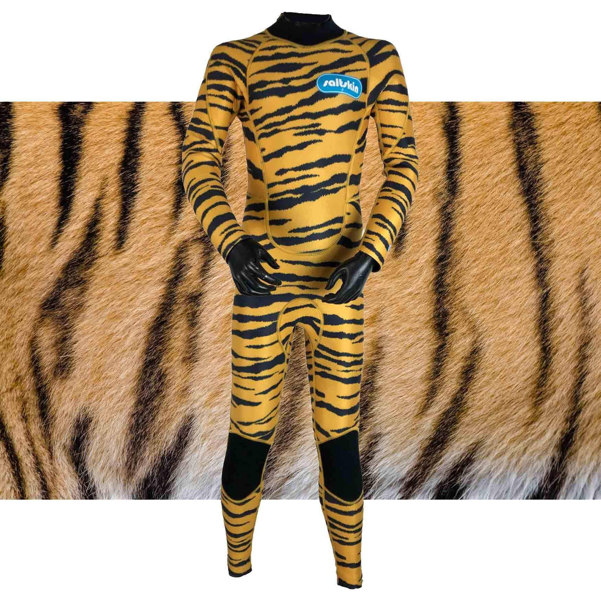 Saltskin Kids Tiger 3mm Full Wetsuit - Tiger Kids Full Length Wetsuit by Saltskin