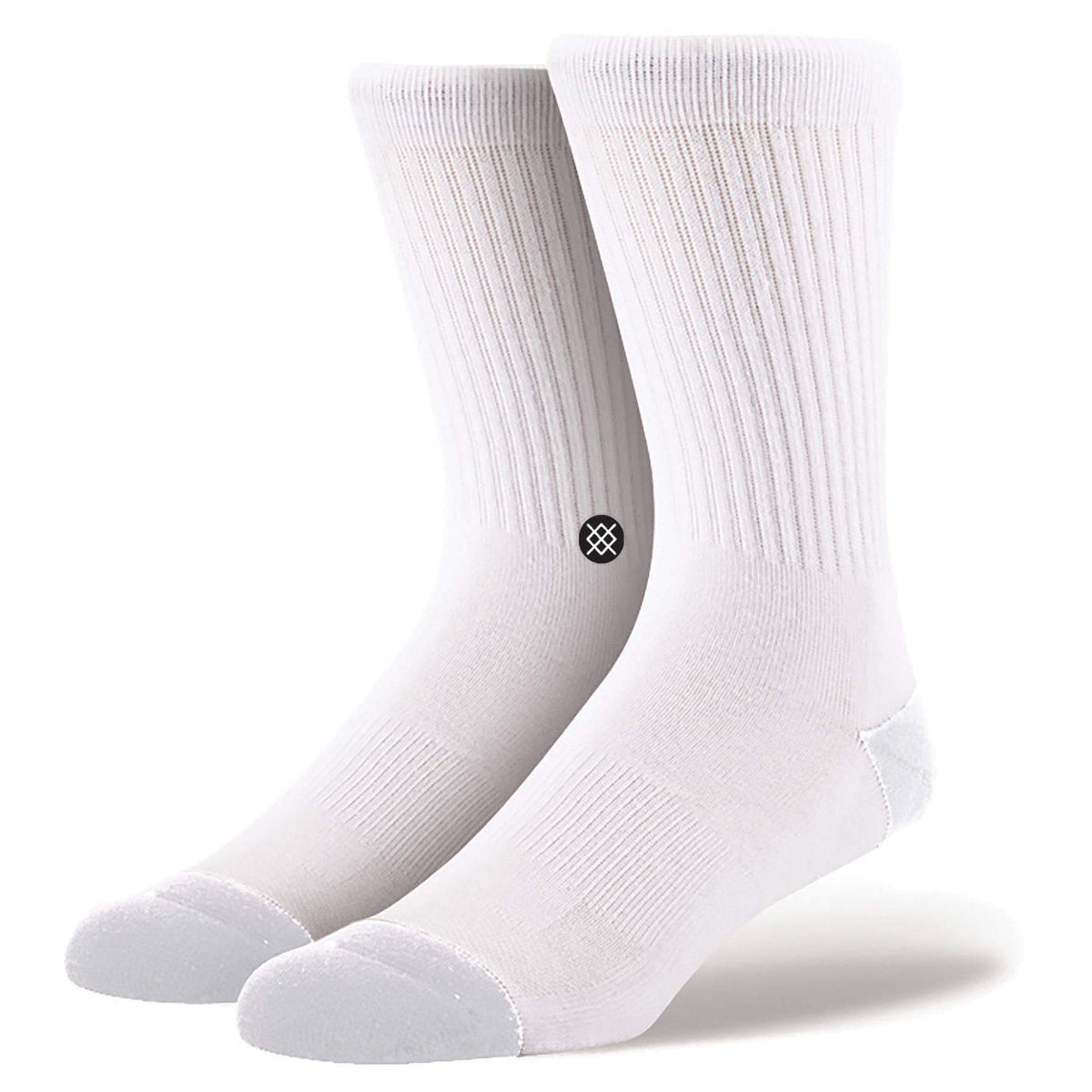 Stance Icon 3 Pack of Socks - White Mens Crew Length Socks by Stance