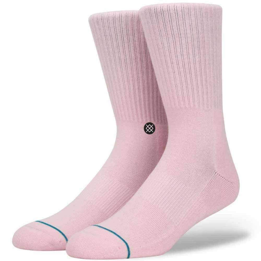 Stance Icon Socks in Pink Mens Crew Length Socks by Stance