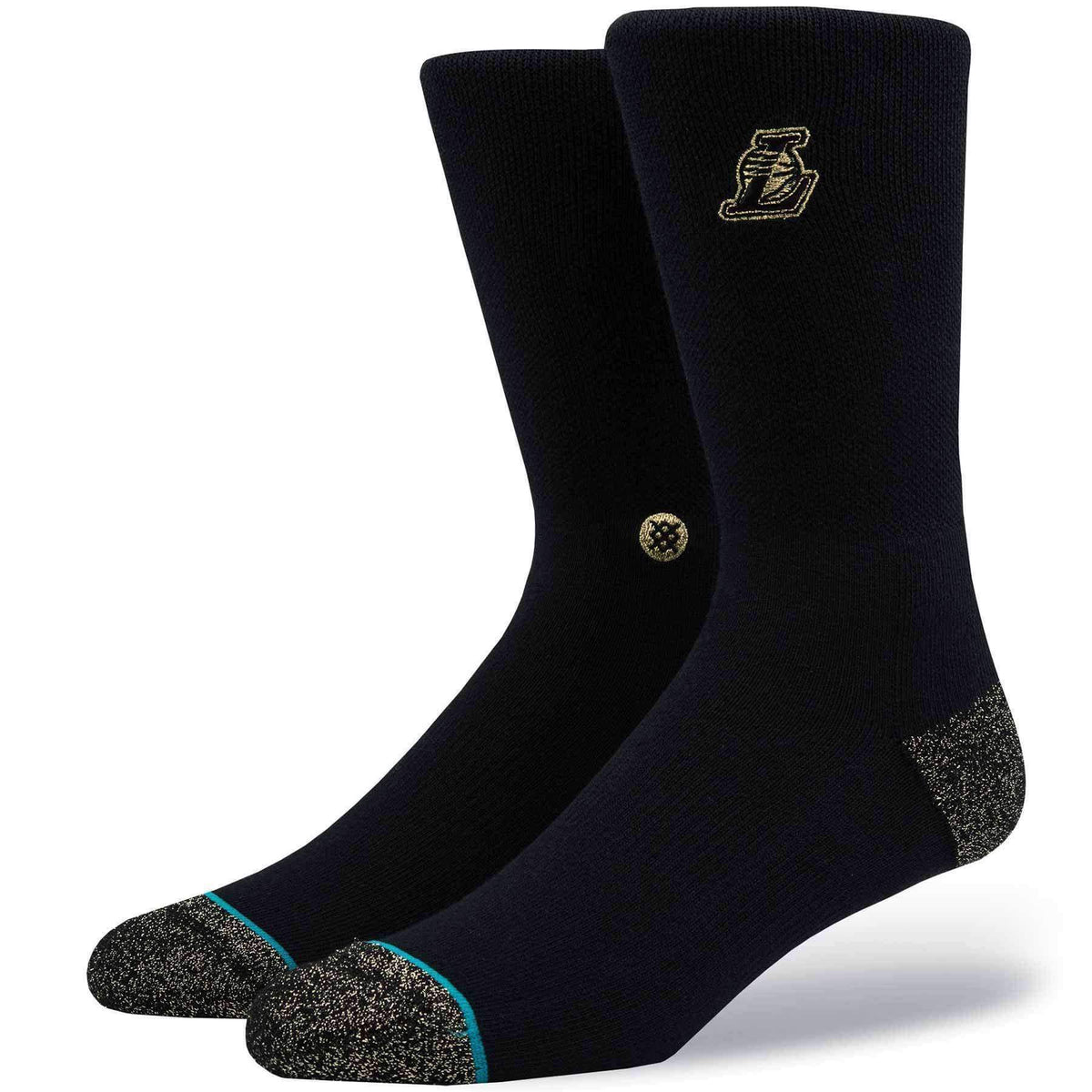 Stance NBA Arena Lakers Trophy Socks in Black/Gold Mens Crew Length Socks by Stance