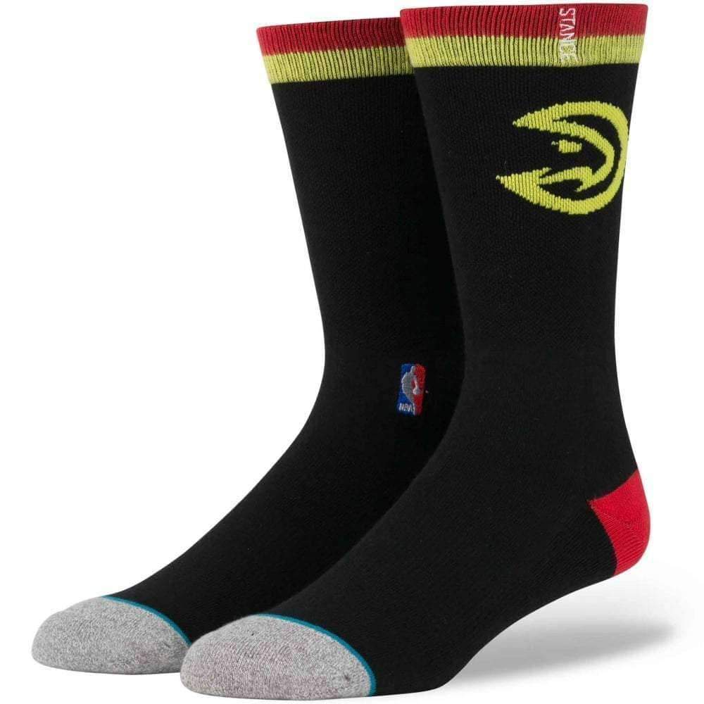 Stance NBA Arena Logo Hawks Basketball Socks in Black Mens Crew Length Socks by Stance M (UK5-8)