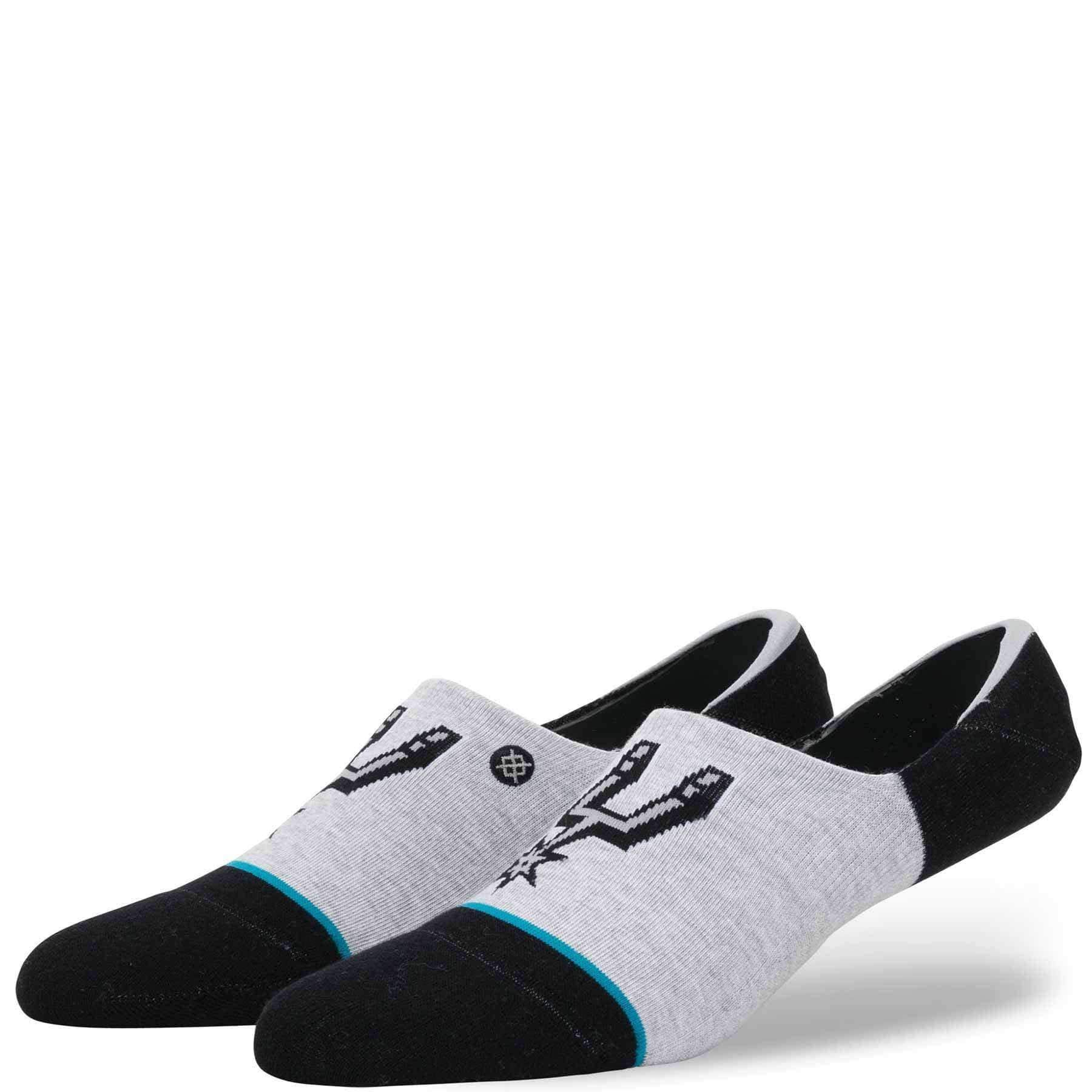 Stance NBA Arena Spurs Invisible Low Socks in Heather Grey Mens Low/Ankle Socks by Stance