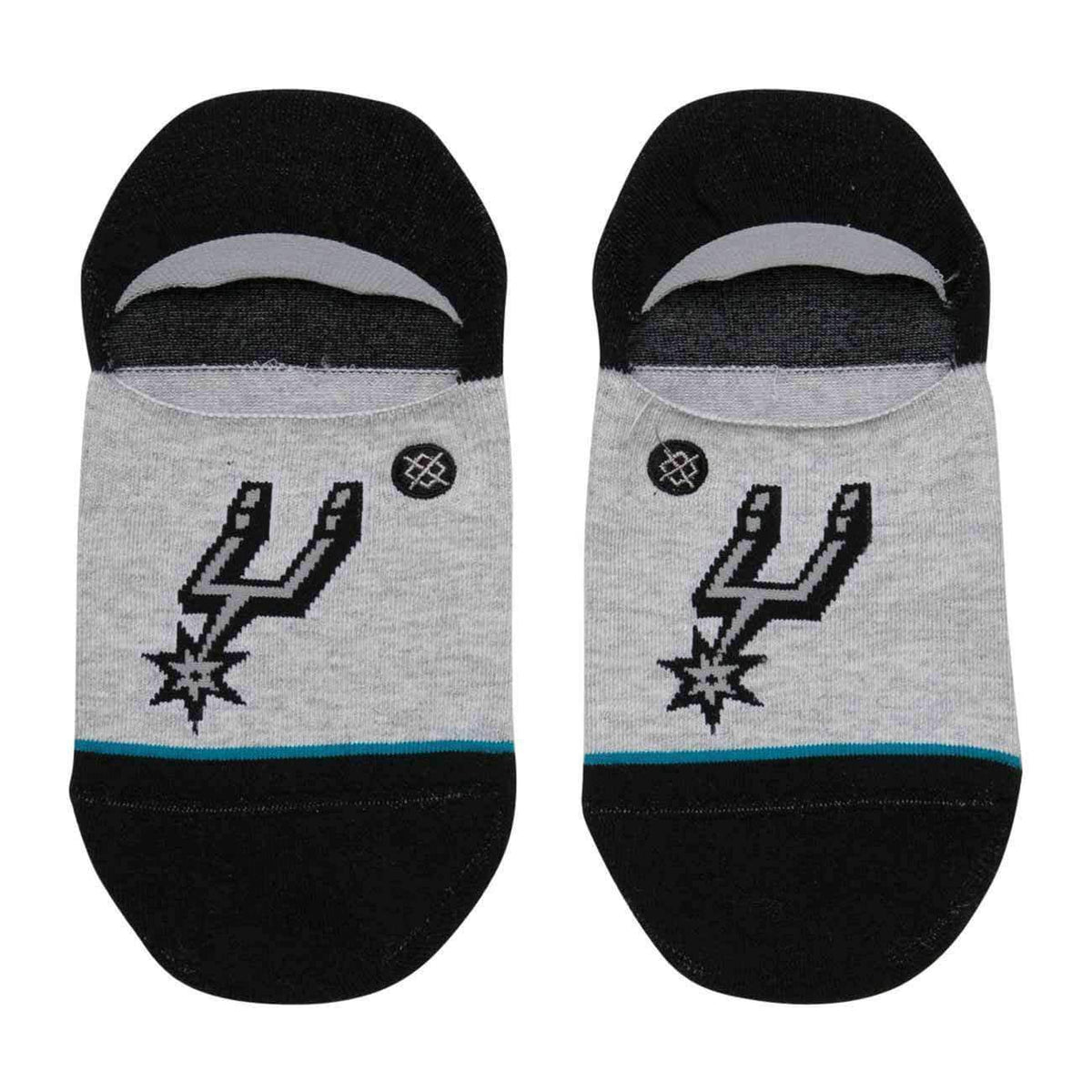 Stance NBA Arena Spurs Invisible Low Socks in Heather Grey Mens Low/Ankle Socks by Stance