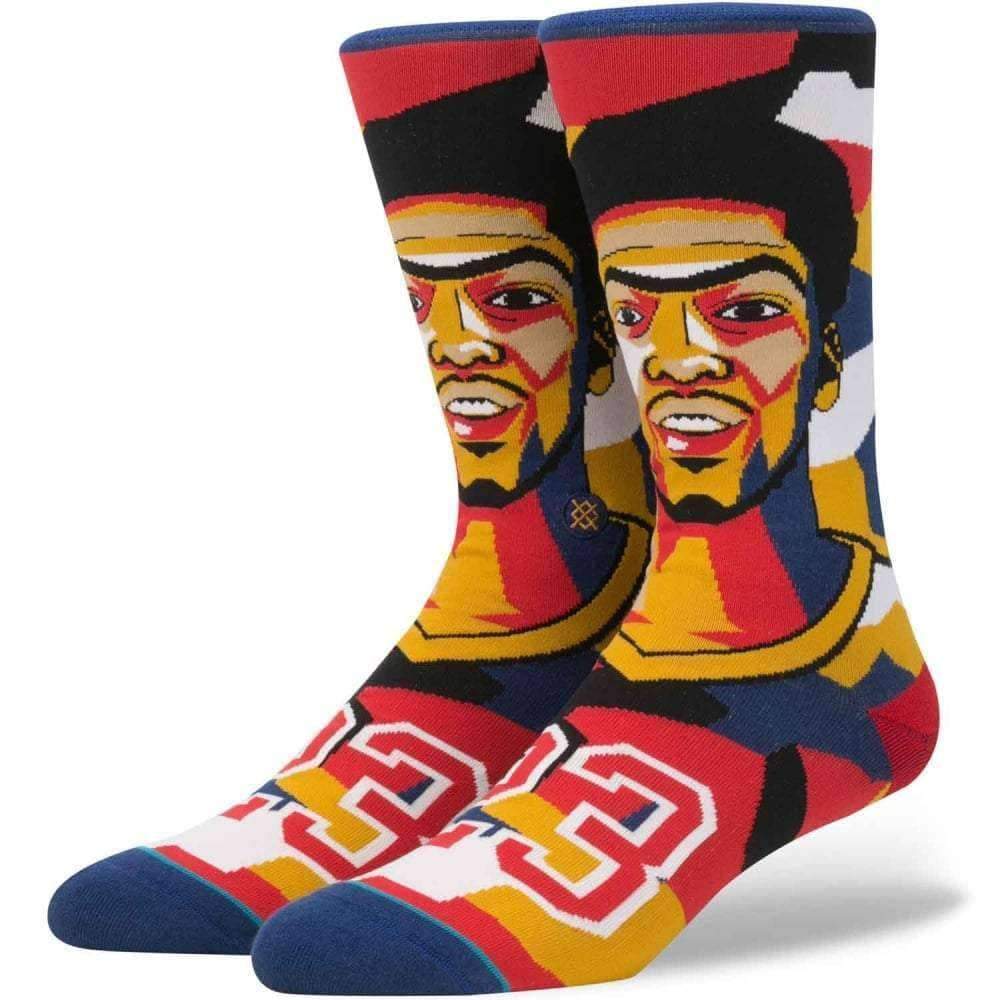 Stance NBA Future Legends Mosaic Davis Basketball Socks in Navy Mens Crew Length Socks by Stance