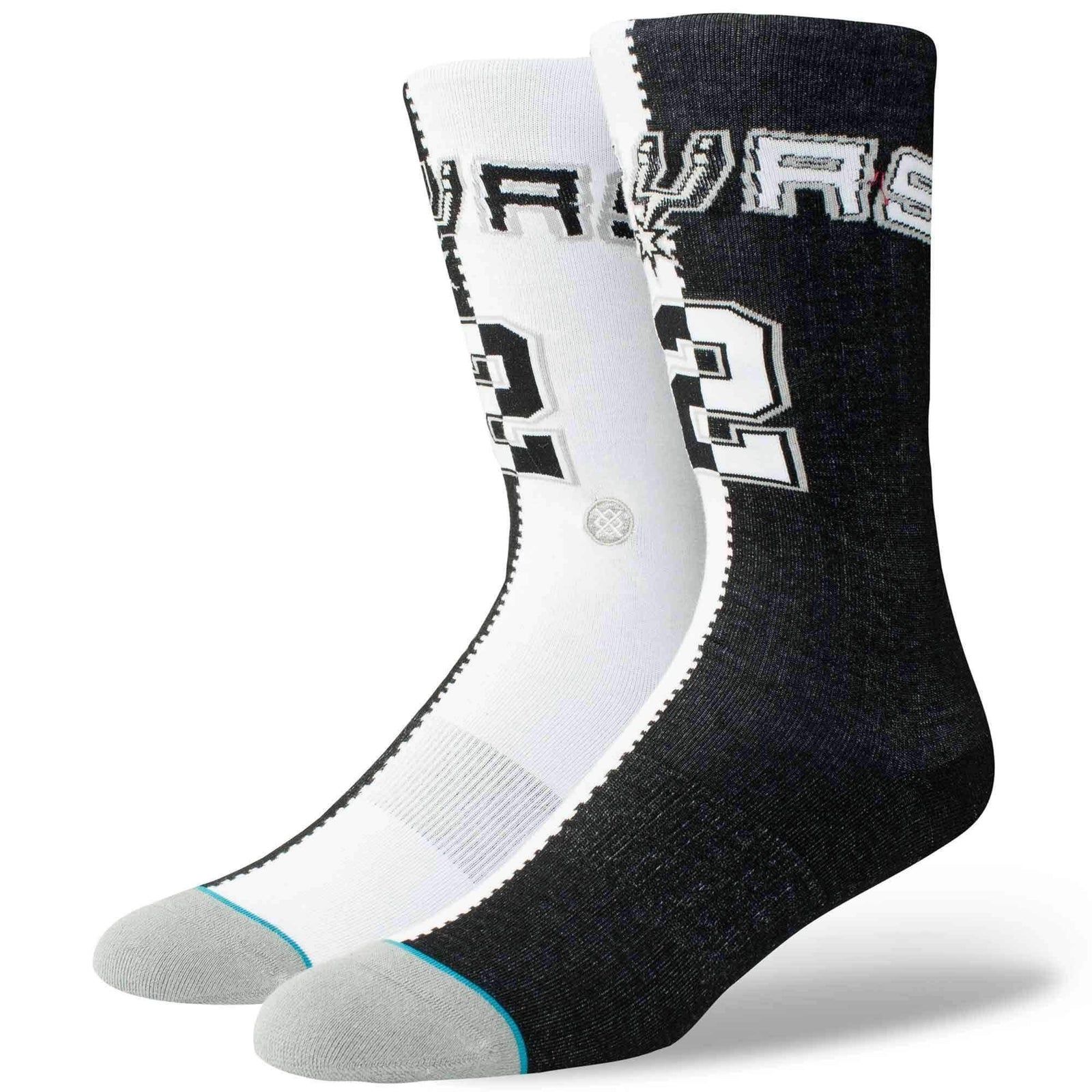 Stance NBA Leonard Split Jersey Socks in Black Mens Crew Length Socks by Stance