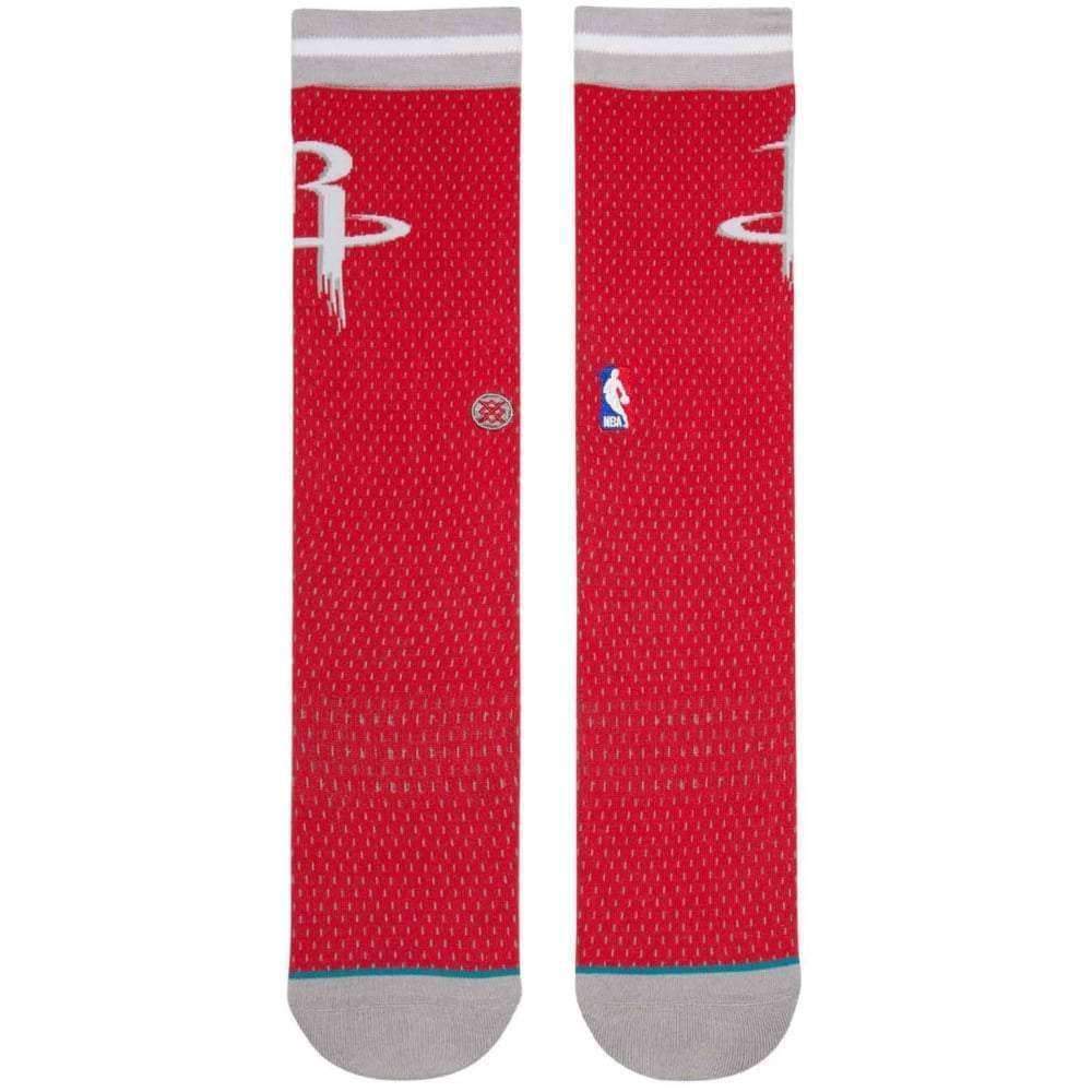 Stance NBA Rockets Jersey Socks in Red Mens Crew Length Socks by Stance