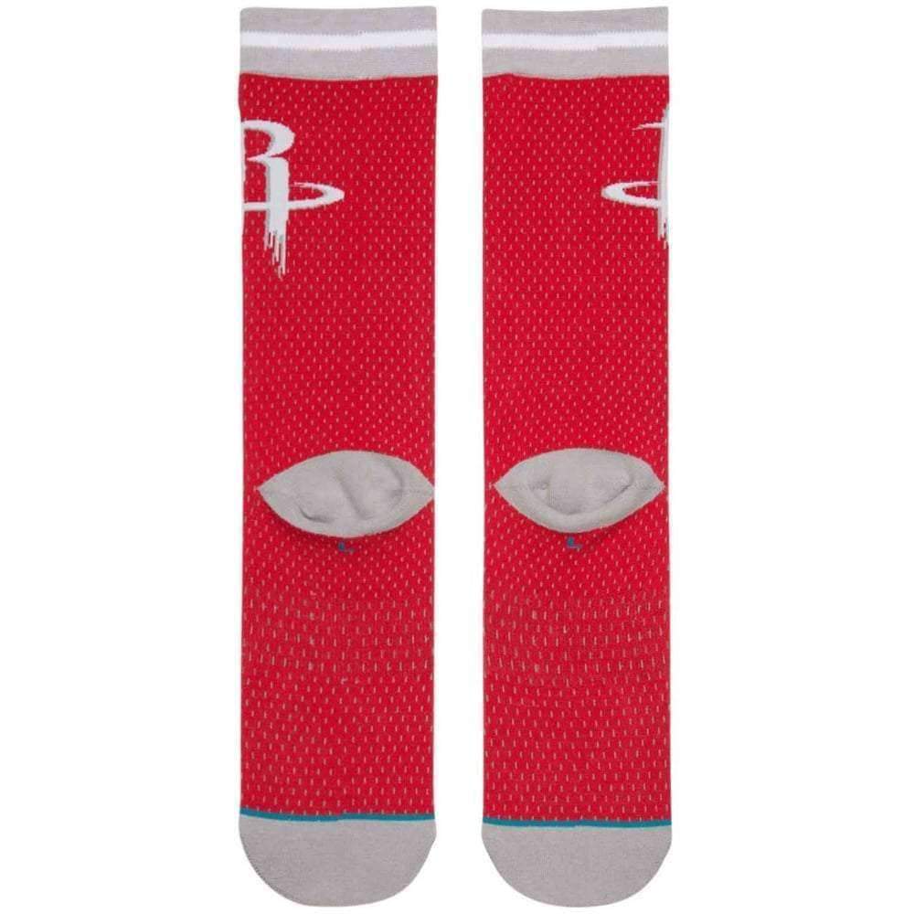 Stance NBA Rockets Jersey Socks in Red Mens Crew Length Socks by Stance