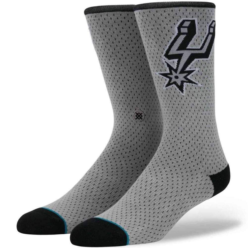 Stance NBA Spurs Jersey Socks in Grey Mens Crew Length Socks by Stance