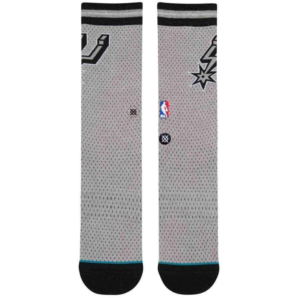 Stance NBA Spurs Jersey Socks in Grey Mens Crew Length Socks by Stance